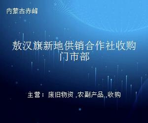 敖汉旗新地供销合作社收购门市部